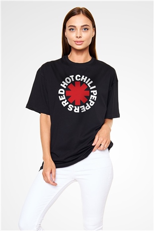 Red Hot Chili Peppers Siyah Unisex Oversize Tişört T-Shirt