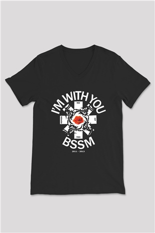 Red Hot Chili Peppers Siyah Unisex V Yaka Tişört T-Shirt