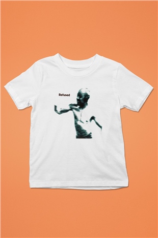 Refused Baskılı Beyaz Unisex Çocuk Tişört