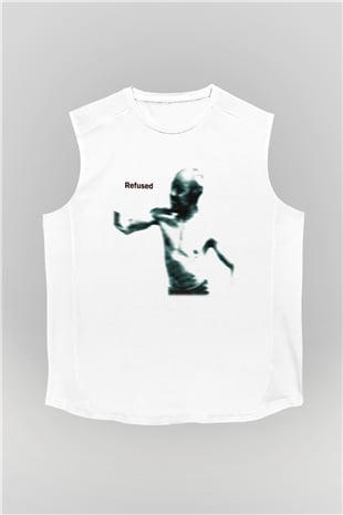Refused Beyaz Unisex Kolsuz Tişört