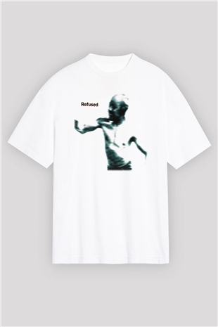 Refused Beyaz Unisex Oversize Tişört T-Shirt
