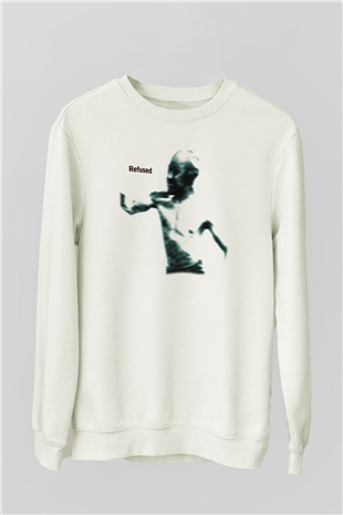 Refused Beyaz Unisex Sweatshirt