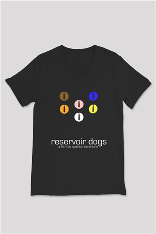 Reservoir Dogs Siyah Unisex V Yaka Tişört T-Shirt