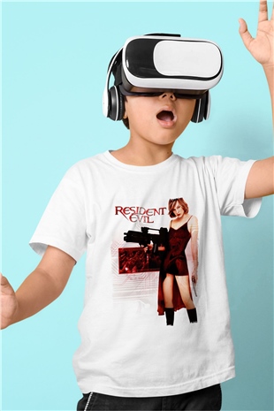 Resident Evil Beyaz Unisex Çocuk Tişört