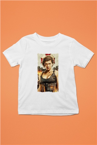 Resident Evil Beyaz Unisex Çocuk Tişört