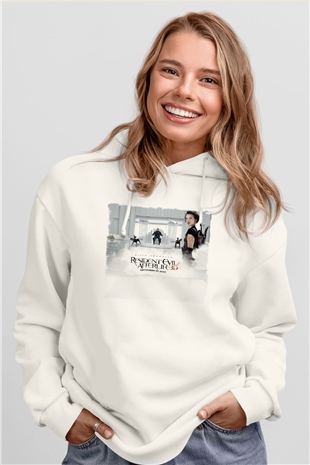 Resident Evil Beyaz Unisex Hoodie