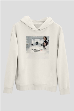 Resident Evil Beyaz Unisex Hoodie