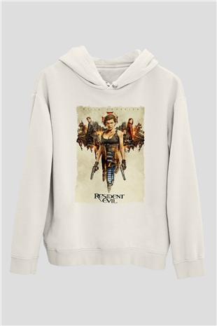 Resident Evil Beyaz Unisex Hoodie