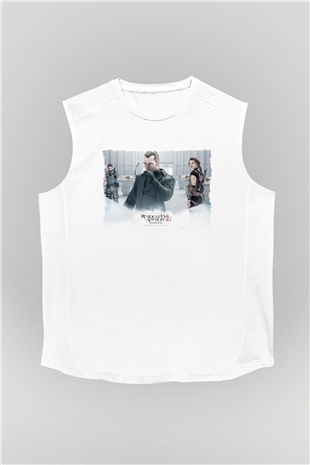 Resident Evil Beyaz Unisex Kolsuz Tişört