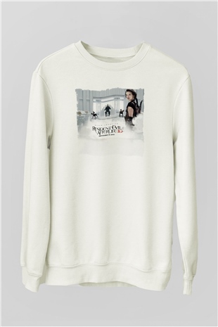 Resident Evil Beyaz Unisex Sweatshirt