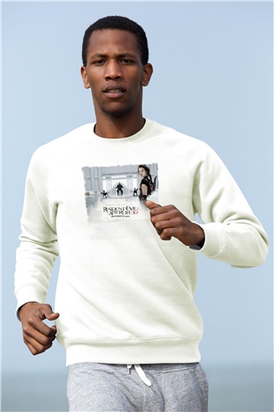 Resident Evil Beyaz Unisex Sweatshirt