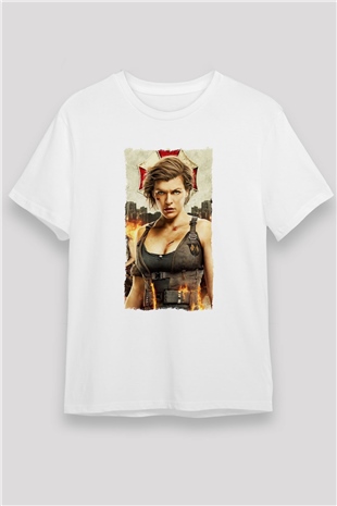 Resident Evil Beyaz Unisex Tişört T-Shirt
