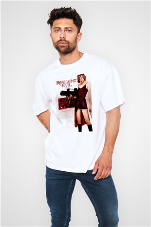 Resident Evil Beyaz Oversize Tişört Oversize T-shirt