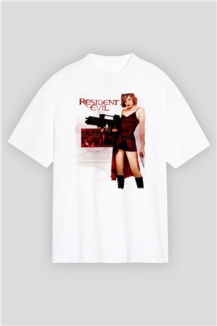 Resident Evil Beyaz Oversize Tişört Oversize T-shirt