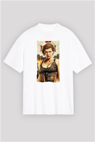 Resident Evil Beyaz Oversize Tişört Oversize T-shirt