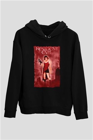 Resident Evil Siyah Unisex Hoodie
