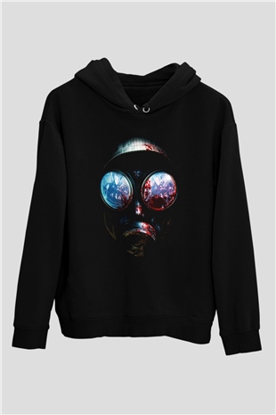 Resident Evil Siyah Unisex Kapşonlu Sweatshirt