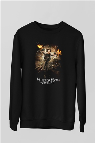 Resident Evil Siyah Unisex Sweatshirt