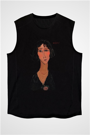Ressam Siyah Unisex Kolsuz Tişört