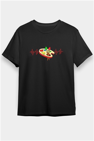 Ressam Siyah Unisex Tişört T-Shirt - TişörtFabrikası