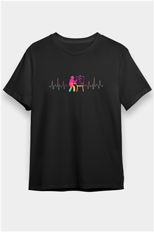 Ressam Siyah Unisex Tişört T-Shirt - TişörtFabrikası