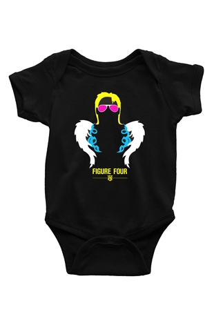 Ric Flair Baskılı Siyah Bebek Body - Zıbın
