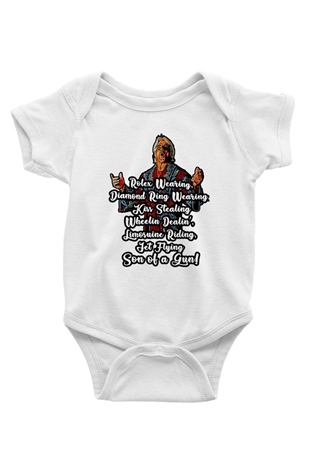 Ric Flair Beyaz Bebek Body - Zıbın