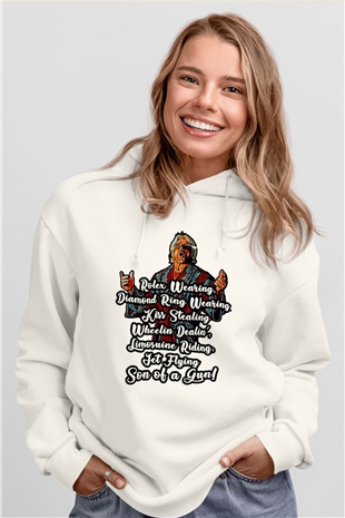 Ric Flair Beyaz Unisex Hoodie