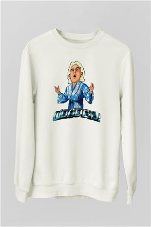 Ric Flair Beyaz Unisex  Sweatshirt