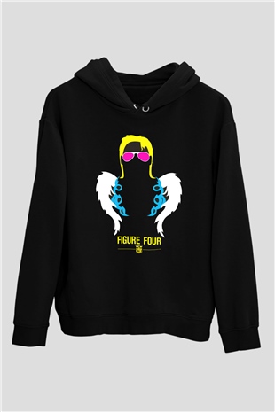 Ric Flair Siyah Unisex Kapüşonlu Sweatshirt