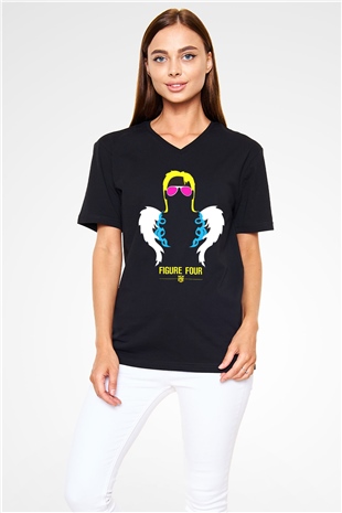 Ric Flair Siyah Unisex V Yaka Tişört