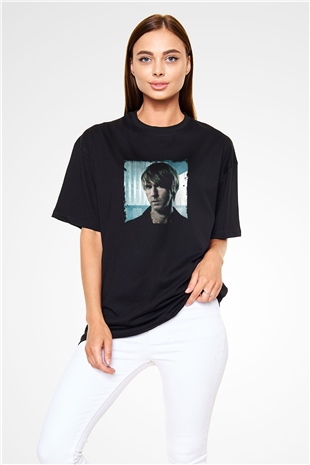 Richie Hawtin Baskılı Unisex Oversize Siyah Tişört