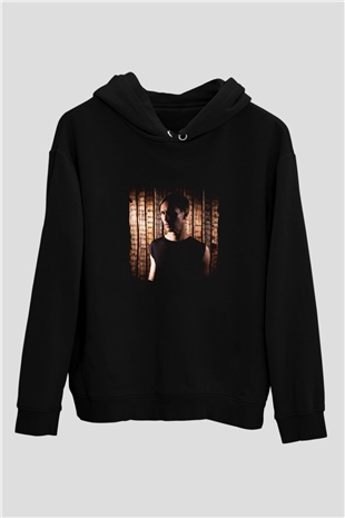 Richie Hawtin Baskılı Unisex Siyah Hoodie