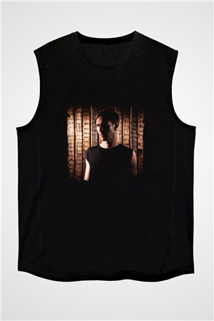 Richie Hawtin Baskılı Unisex Siyah Kolsuz Tişört