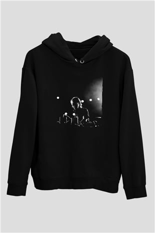 Richie Hawtin Siyah Unisex Kapüşonlu Sweatshirt