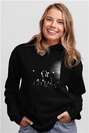 Richie Hawtin Siyah Unisex Kapüşonlu Sweatshirt
