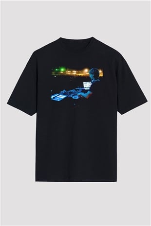 Richie Hawtin Siyah Oversize Tişört Oversize T-shirt - TişörtFabrikası