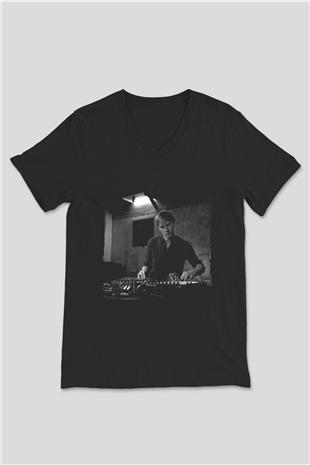 Richie Hawtin Siyah Unisex V Yaka Tişört