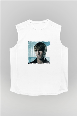Richie HawtinBaskılı Beyaz Kolsuz Tişört