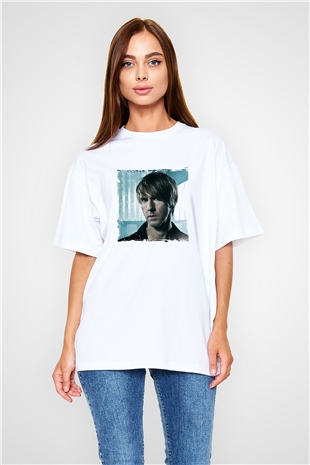 Richie HawtinBaskılı Beyaz Oversize Tişört