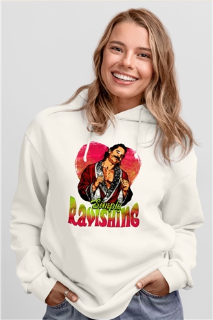 Rick Rude Beyaz Unisex Hoodie