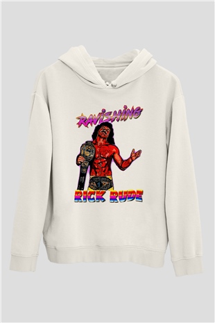 Rick Rude Beyaz Unisex Hoodie