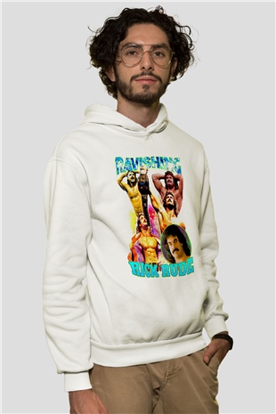 Rick Rude Beyaz Unisex Hoodie