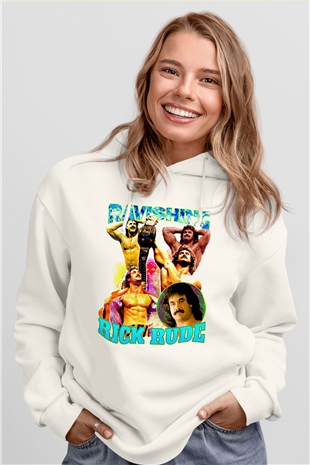 Rick Rude Beyaz Unisex Hoodie