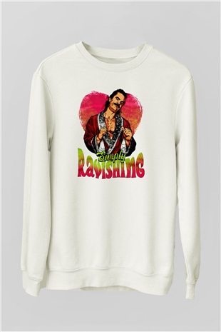 Rick Rude Beyaz Unisex  Sweatshirt