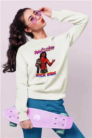 Rick Rude Beyaz Unisex  Sweatshirt