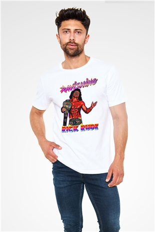 Rick Rude Beyaz Unisex Tişört