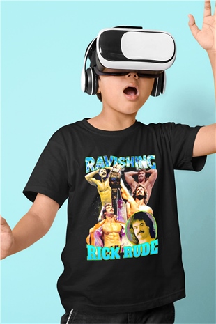 Rick Rude Siyah Unisex  Çocuk Tişört