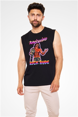 Rick Rude Siyah Unisex  Kolsuz Tişört