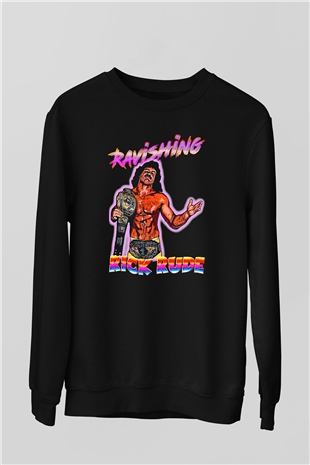 Rick Rude Siyah Unisex  Sweatshirt